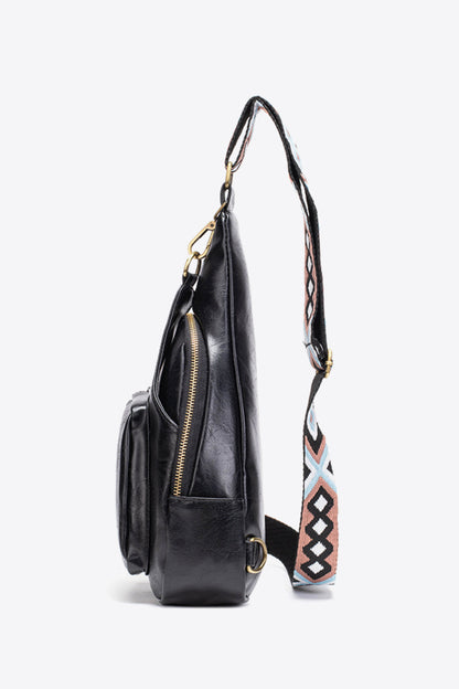 All The Feels PU Leather Sling Bag - Premium Crossbody Bag from Trendsi - Just $38.99! Shop now at Handbags Specialist Headquarter