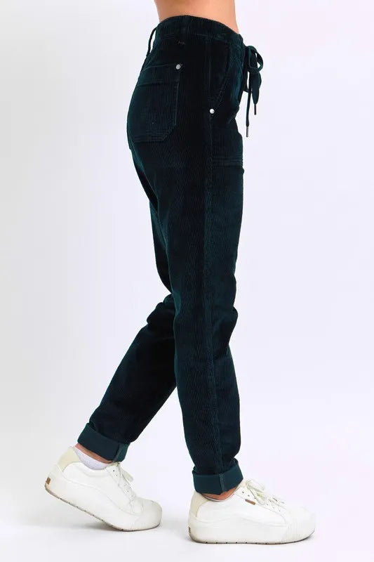Judy Blue Full Size High Waist Corduroy Cuffed Jogger Plus Size - Premium  from Trendsi - Just $59.99! Shop now at Handbags Specialist Headquarter
