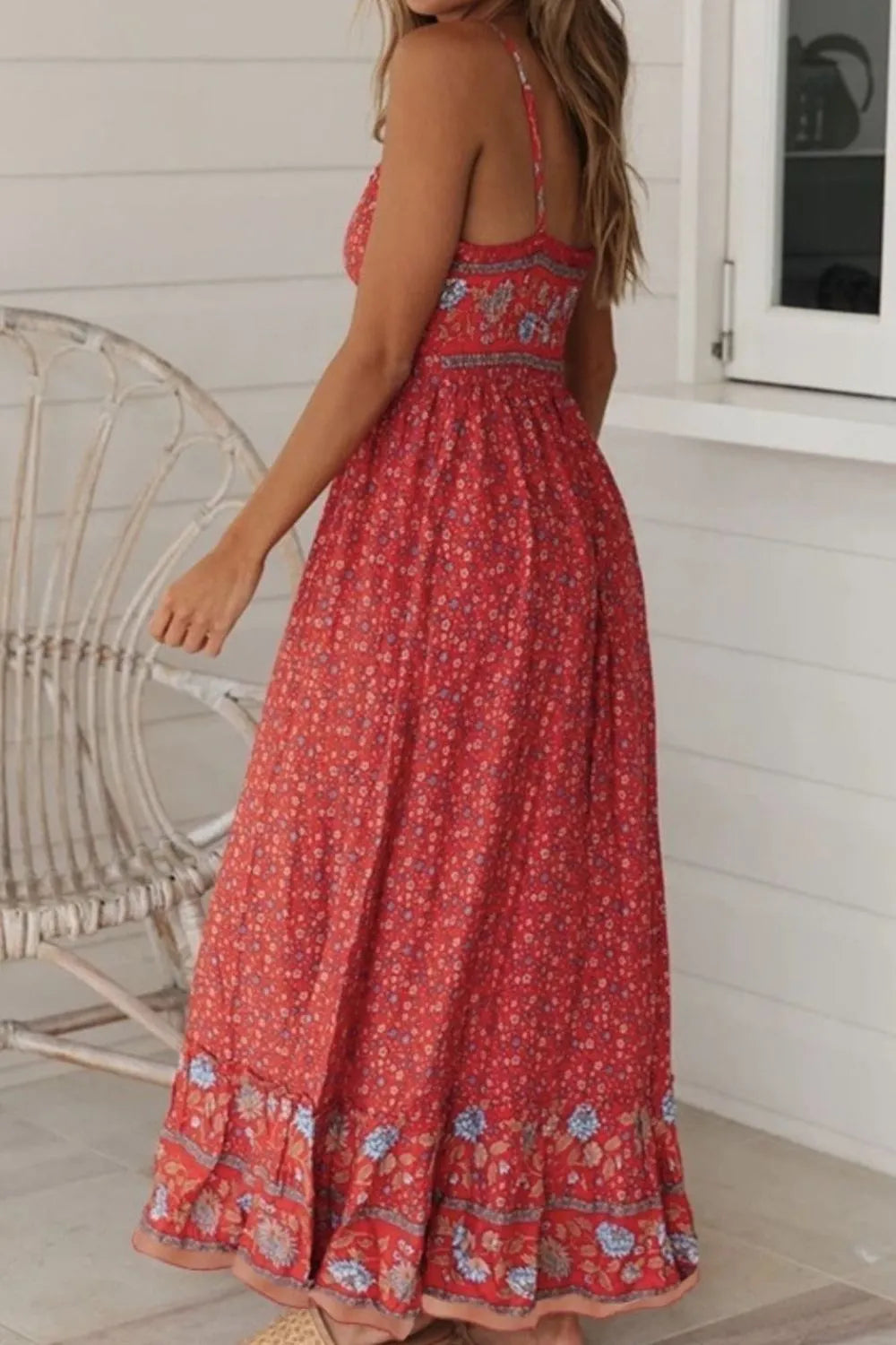 Printed Maxi Cami Dress - Premium Maxi Dress from Trendsi - Just $29.99! Shop now at Handbags Specialist Headquarter