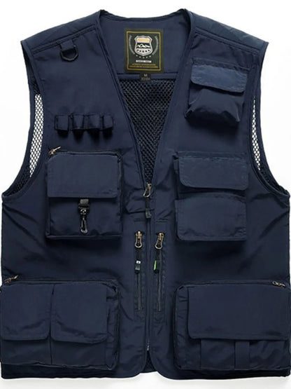 Men's Full Size Mesh  Zip Up Vest Plus Size - Premium  from Trendsi - Just $46.12! Shop now at Handbags Specialist Headquarter