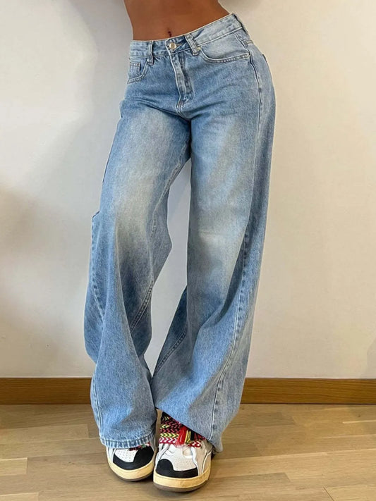 Wide Leg Jeans with Pockets - Premium Women / Jeans & Denim from Trendsi - Just $33.62! Shop now at Handbags Specialist Headquarter