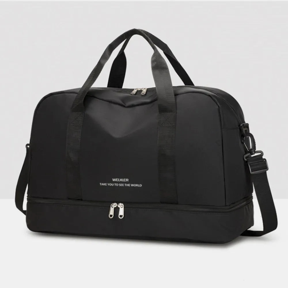 Detachable Strap Nylon Oversize Travel Bag - Premium travel-bag from Trendsi - Just $39.99! Shop now at Handbags Specialist Headquarter