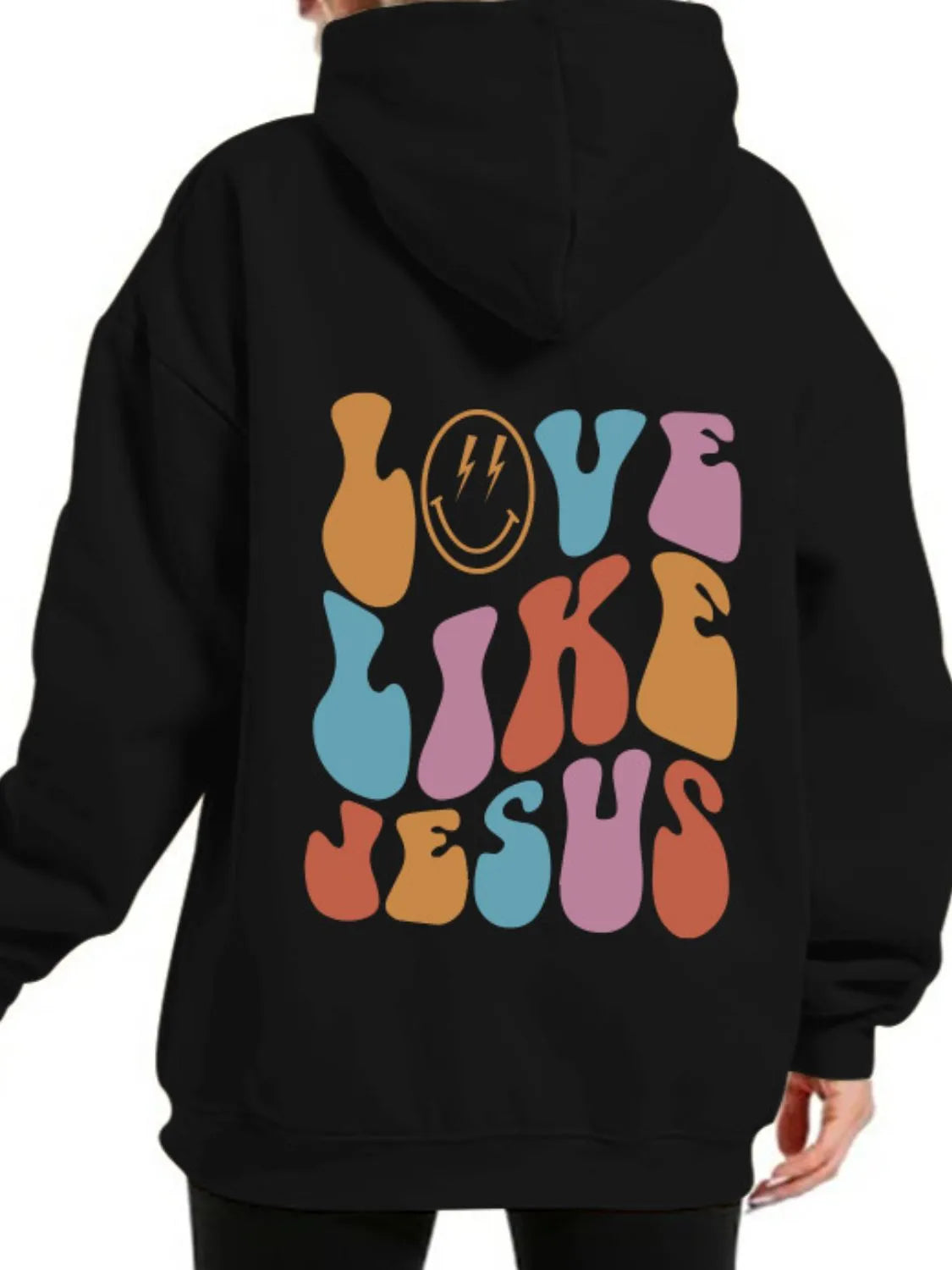 Men's Full Size Letter Graphic Back Long Sleeve Hoodie Plus Size - Premium Men's Sweatshirts from Trendsi - Just $23.12! Shop now at Handbags Specialist Headquarter