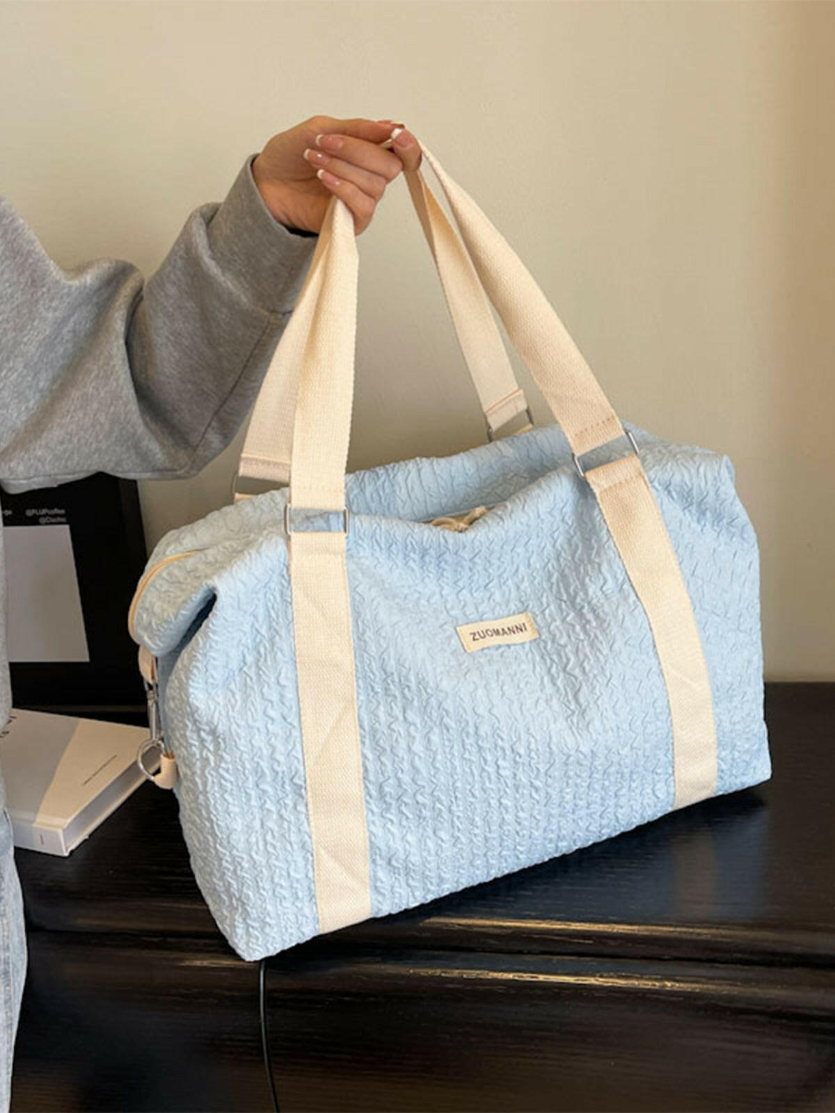 Texture Oxford Cloth Travel Bag - Premium Luggage Travel Bags from Trendsi - Just $36.99! Shop now at Handbags Specialist Headquarter