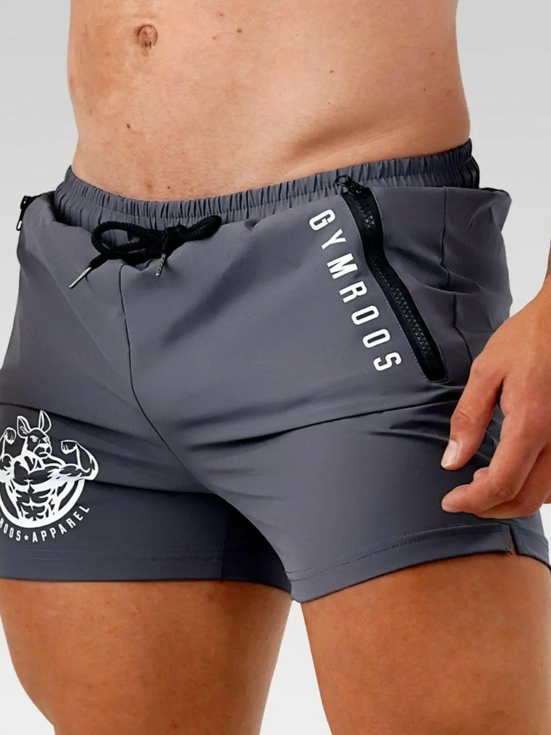 Men's Plus Size Drawstring Waist Shorts.