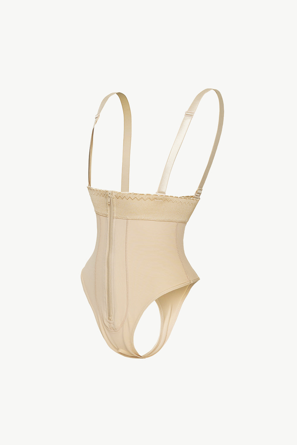 Full Size Adjustable Strap Zip-Up Shaping Bodysuit - Premium Bottoms from Trendsi - Just $36.99! Shop now at Handbags Specialist Headquarter