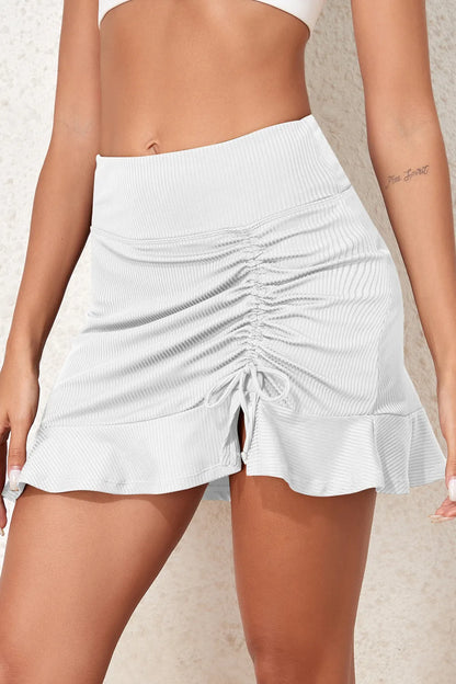 Ruched Elastic Waist Swim Skirt - Premium Bottoms from Trendsi - Just $22! Shop now at Handbags Specialist Headquarter