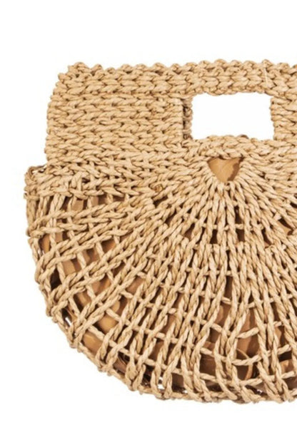 Fame Braided Semi Circle Tote Bag - Premium Tote Bag from Trendsi - Just $31.99! Shop now at Handbags Specialist Headquarter