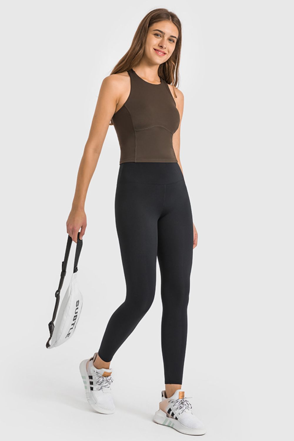 Millennia High Waist Ankle-Length Yoga Leggings - Premium Leggings from Trendsi - Just $62.76! Shop now at Handbags Specialist Headquarter