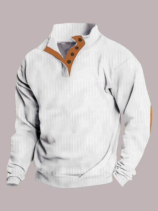 Men's Full Size Button Detail Long Sleeve Sweatshirt Plus Size - Premium Men's Sweatshirts from Trendsi - Just $31.20! Shop now at Handbags Specialist Headquarter