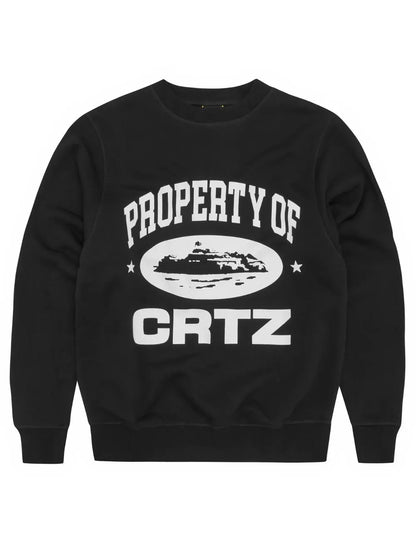 Men's Letter Graphic Round Neck Sweatshirt - Premium Men's Sweatshirts from Trendsi - Just $31.02! Shop now at Handbags Specialist Headquarter