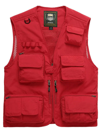 Men's Full Size Mesh  Zip Up Vest Plus Size - Premium  from Trendsi - Just $46.12! Shop now at Handbags Specialist Headquarter