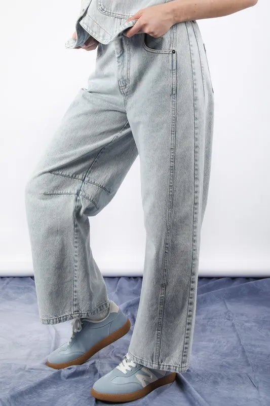 VERY J Wide Leg Comfy Jeans - Premium Women / Jeans & Denim from Trendsi - Just $46.64! Shop now at Handbags Specialist Headquarter