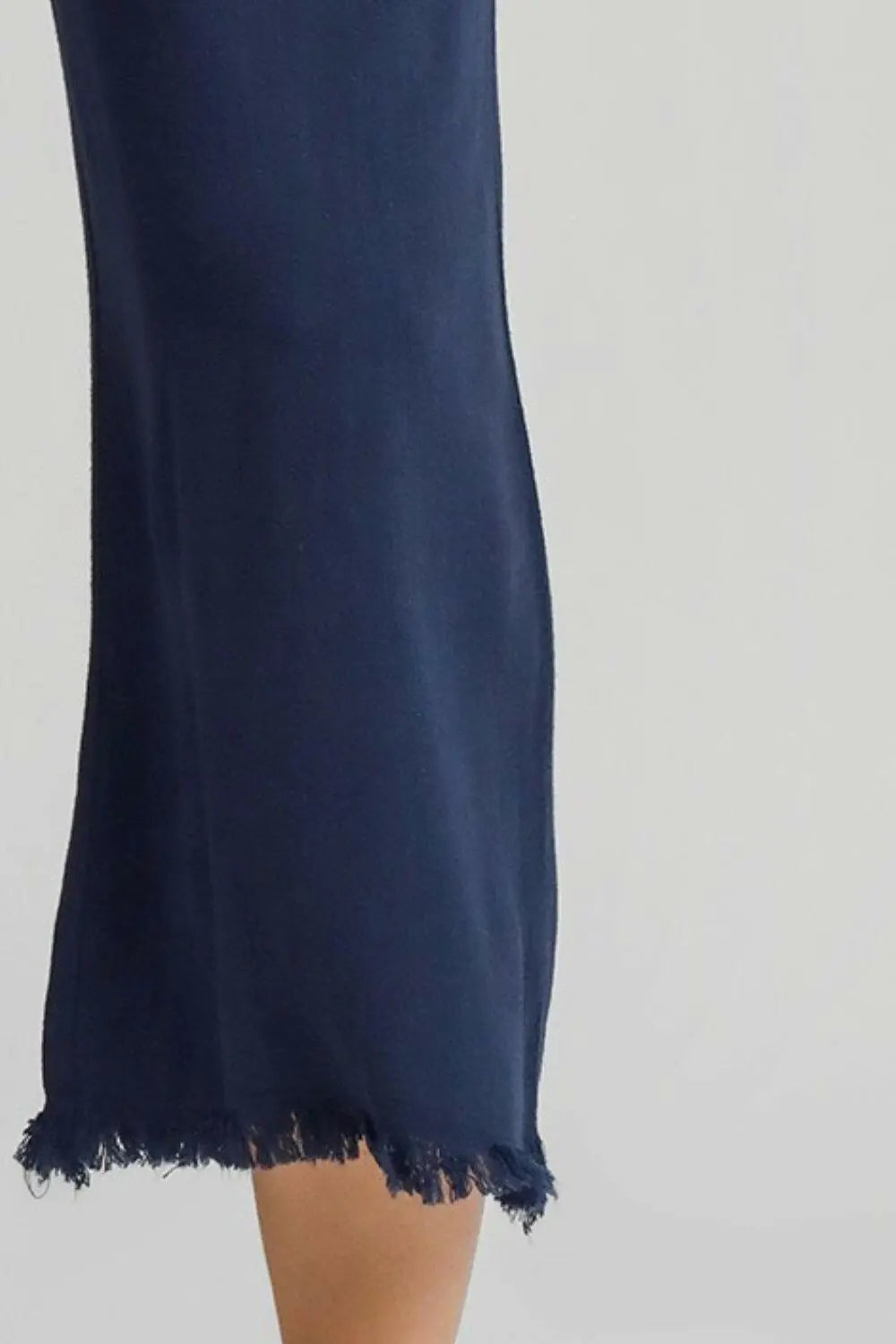 Umgee Full Size Linen Blend Elastic Waistband Wide Leg Pants Plus Size.