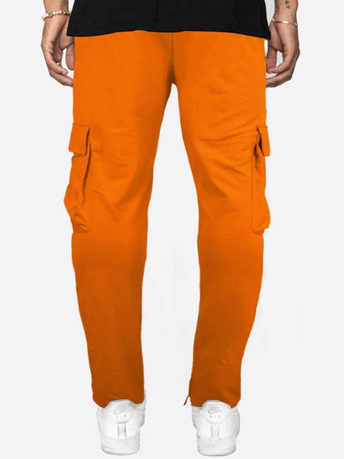 Men's Plus Size Solid Cargo Pants.