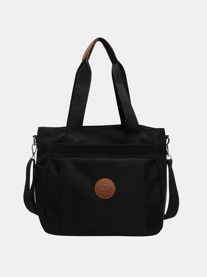 Nylon Solid Color Tote Bag - Premium Tote Bag from Trendsi - Just $31.99! Shop now at Handbags Specialist Headquarter