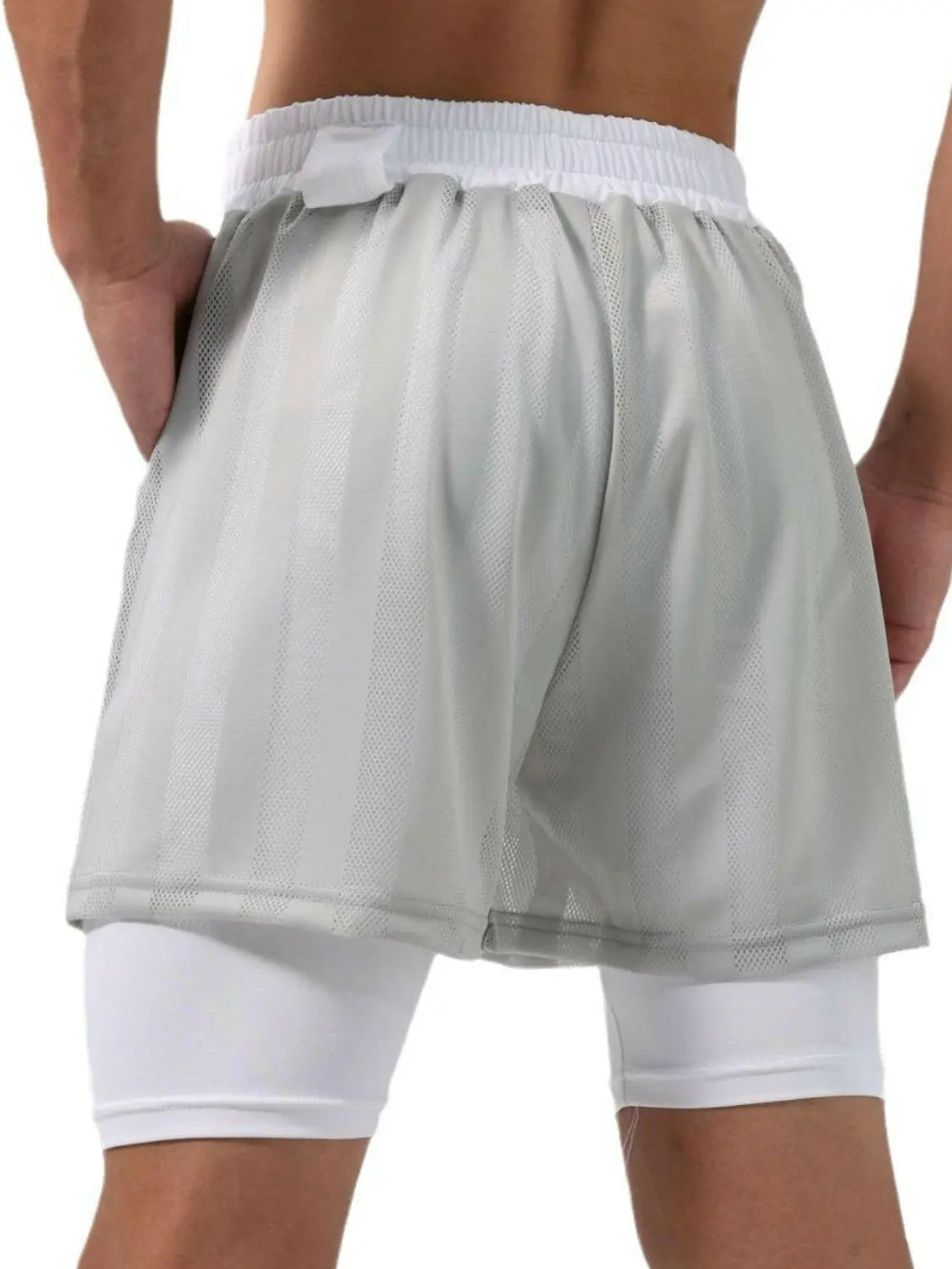 Men's Plus Size Elastic Waist Shorts.