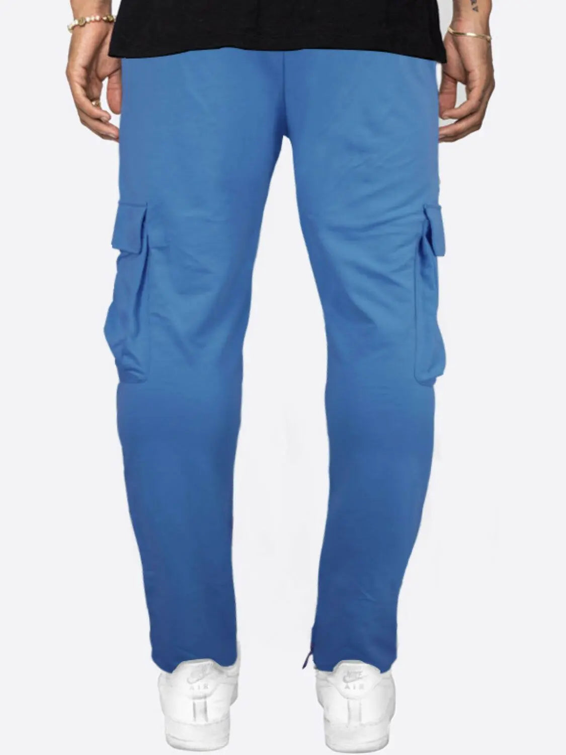 Men's Plus Size Solid Cargo Pants.