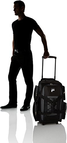 Fila 22 UltraLite Black Rolling Duffel Bag
