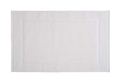 Soft Silver Banded Bath Rug Mat