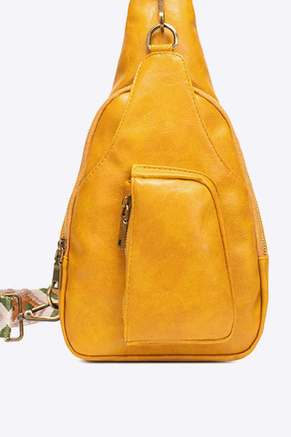 All The Feels PU Leather Sling Bag - Premium Crossbody Bag from Trendsi - Just $38.99! Shop now at Handbags Specialist Headquarter