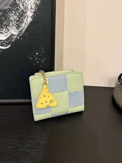 PU Leather Color Block Wallet - Premium Wallet from Trendsi - Just $27.99! Shop now at Handbags Specialist Headquarter