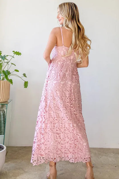 And The Why Lace Maxi Cami Dress - Premium Maxi Dress from Trendsi - Just $56.99! Shop now at Handbags Specialist Headquarter