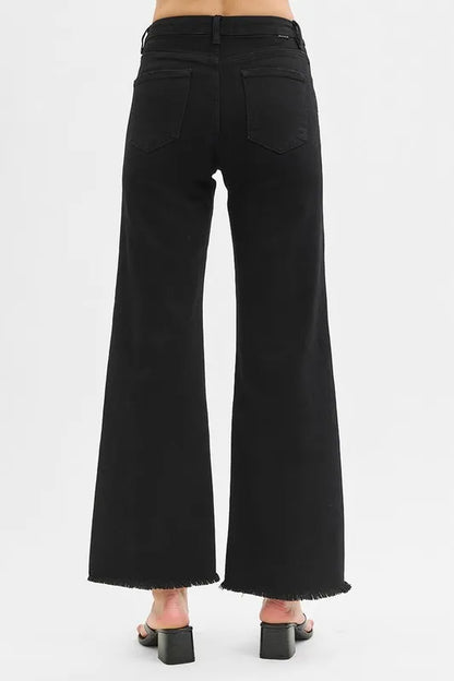 RISEN Full Size Tummy Control High Rise Wide Jeans Plus Size - Premium Women / Jeans & Denim from Trendsi - Just $58.99! Shop now at Handbags Specialist Headquarter
