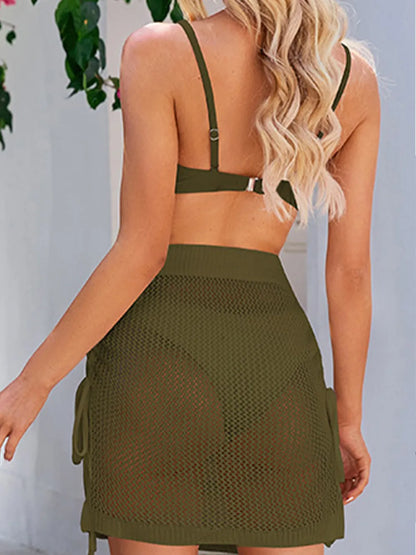 Drawstring Elastic Waist Swim Skirt - Premium Bottoms from Trendsi - Just $23! Shop now at Handbags Specialist Headquarter