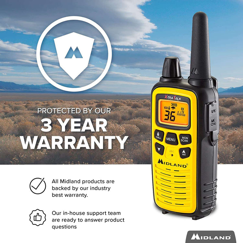 36 Channel FRS Two-Way Radio - Long Range Walkie Talkie, 121 Privacy Codes, NOAA Weather Scan + Alert (Yellow/Black, 3-Pack) - Premium CB RADIOS from Visit the Midland Store - Just $95.99! Shop now at Handbags Specialist Headquarter