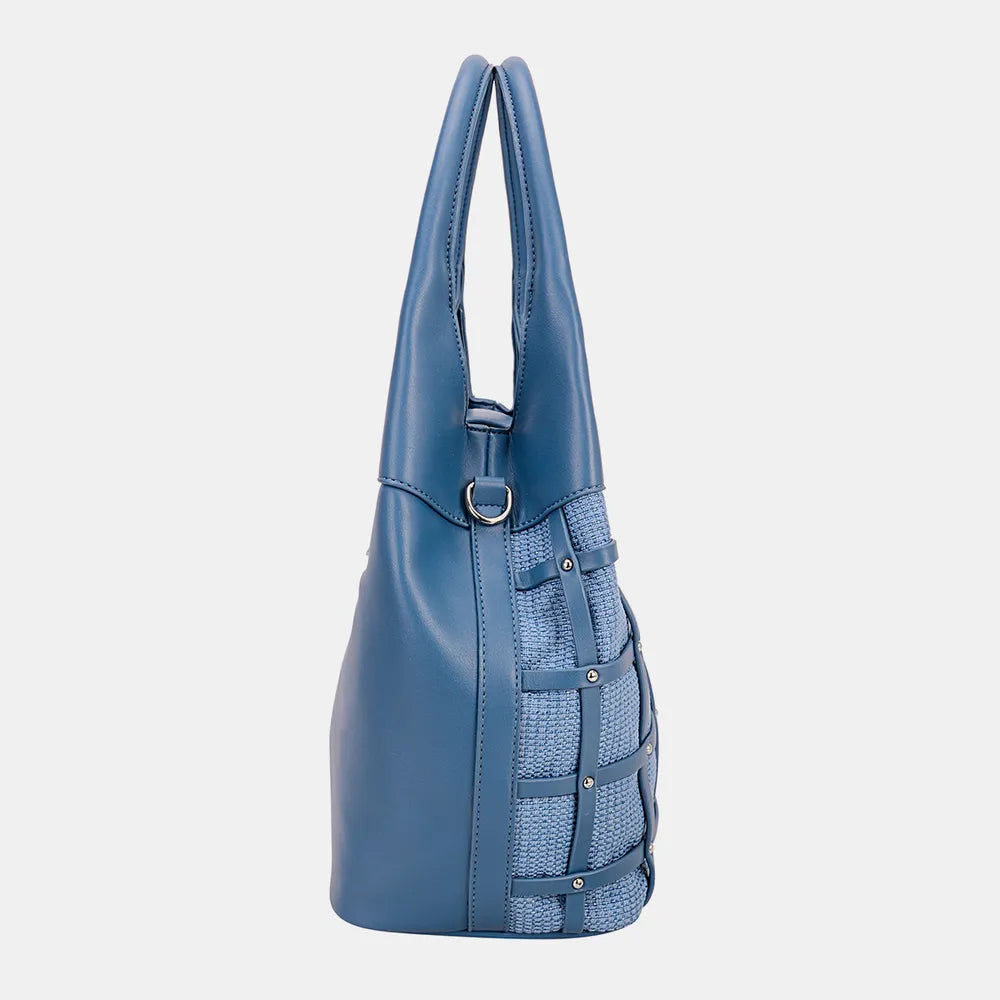 Stylish David Jones Rivet Decor Handbag - Trendsi - Premium Handbags from Trendsi - Just $44.99! Shop now at Handbags Specialist Headquarter