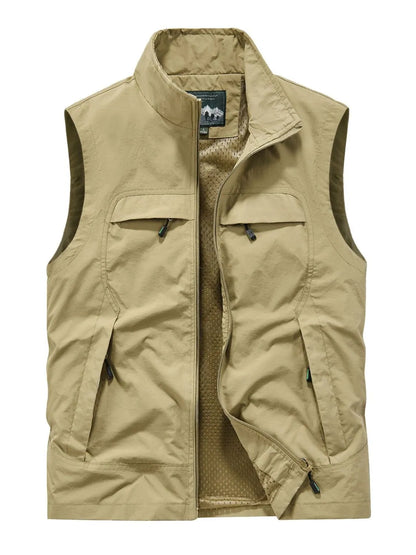 Men's Plus Size Zip Up Vest - Premium  from Trendsi - Just $41.78! Shop now at Handbags Specialist Headquarter