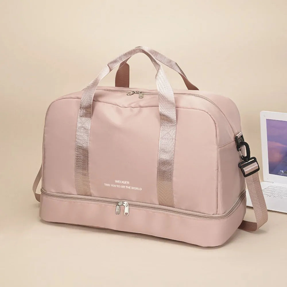 Detachable Strap Nylon Oversize Travel Bag - Premium travel-bag from Trendsi - Just $39.99! Shop now at Handbags Specialist Headquarter