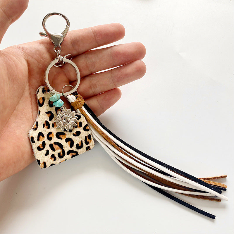 Turquoise Fringe Detail Key Chain - Premium Key chain from Trendsi - Just $10! Shop now at Handbags Specialist Headquarter