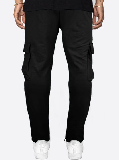 Men's Plus Size Solid Cargo Pants.