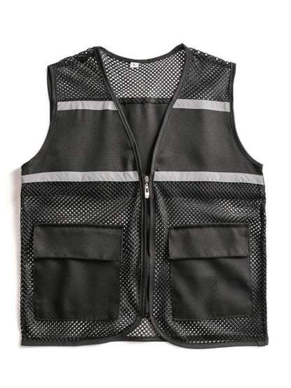 Men's Plus Size Mesh Zip Up Vest - Premium  from Trendsi - Just $36.66! Shop now at Handbags Specialist Headquarter