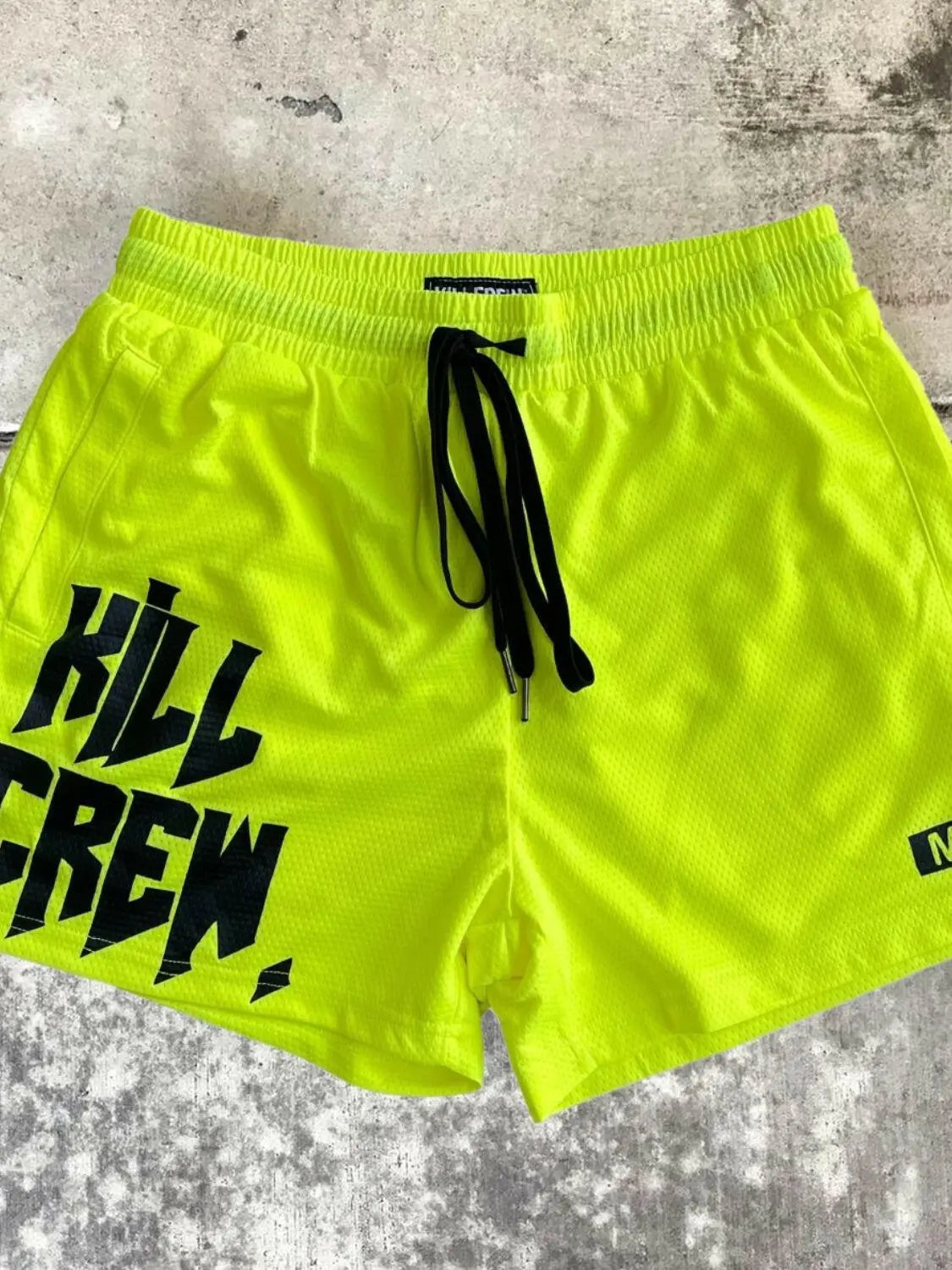 Men's Plus Size Letter Drawstring Shorts.