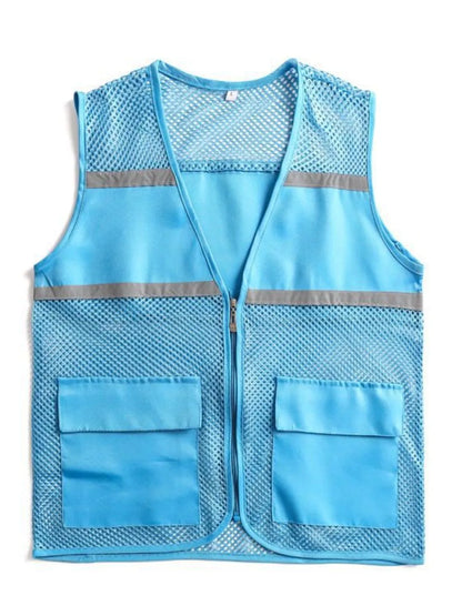 Men's Plus Size Mesh Zip Up Vest - Premium  from Trendsi - Just $36.66! Shop now at Handbags Specialist Headquarter