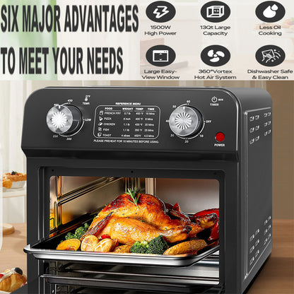 CrispMaster 12.5 Qt Dual Knob Air Fryer Oven