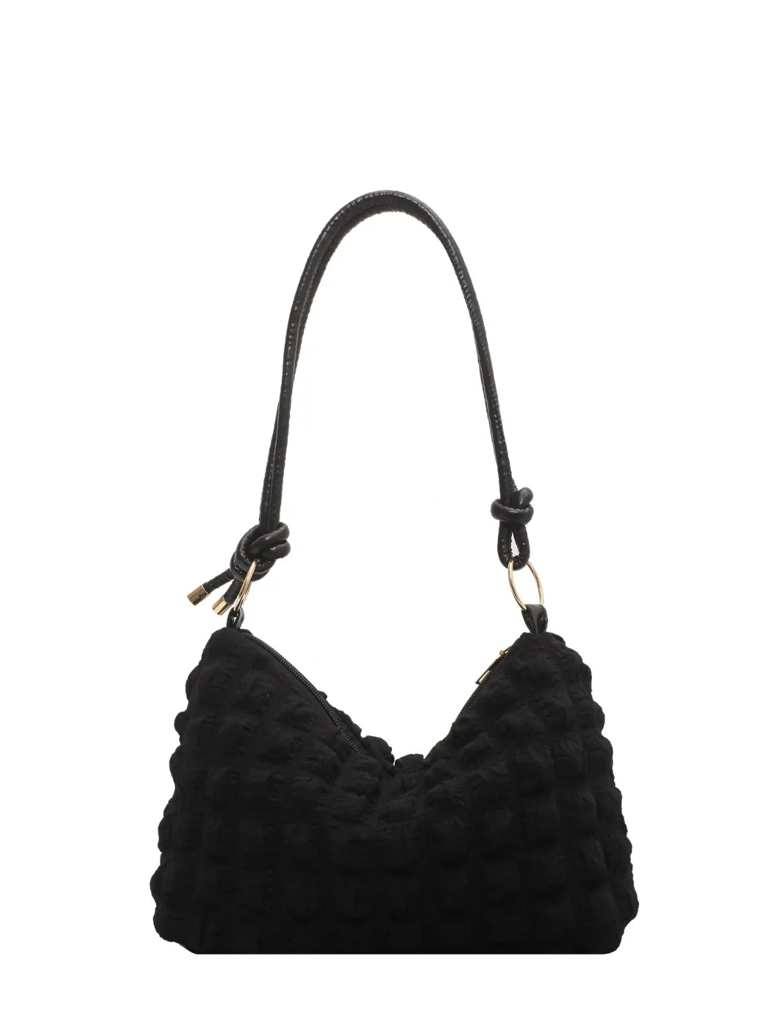 Quilted Bubble Textured Shoulder Bag.