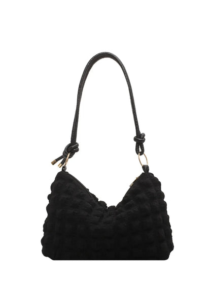 Quilted Bubble Textured Shoulder Bag.
