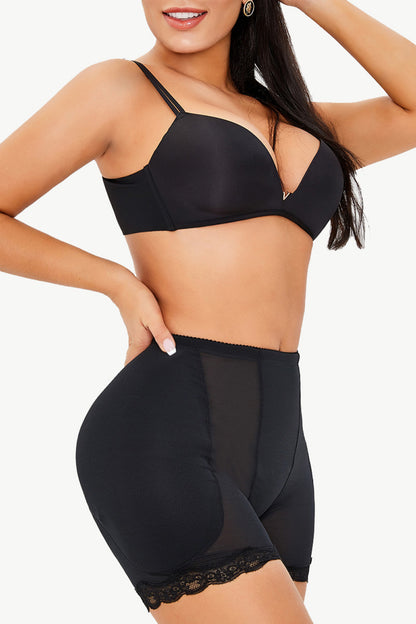 Full Size Scalloped Lace Trim Pull-On Shaping Shorts - Premium Bottoms from Trendsi - Just $33! Shop now at Handbags Specialist Headquarter