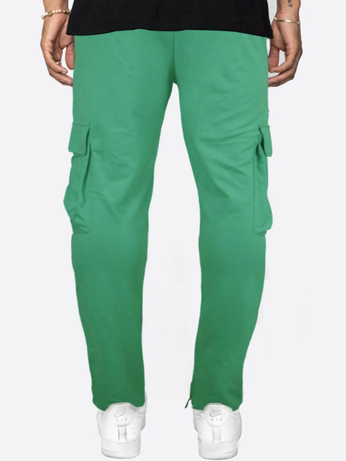 Men's Plus Size Solid Cargo Pants.