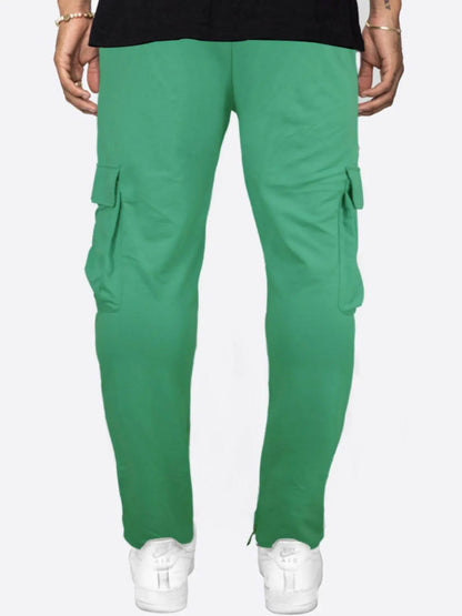 Men's Plus Size Solid Cargo Pants.