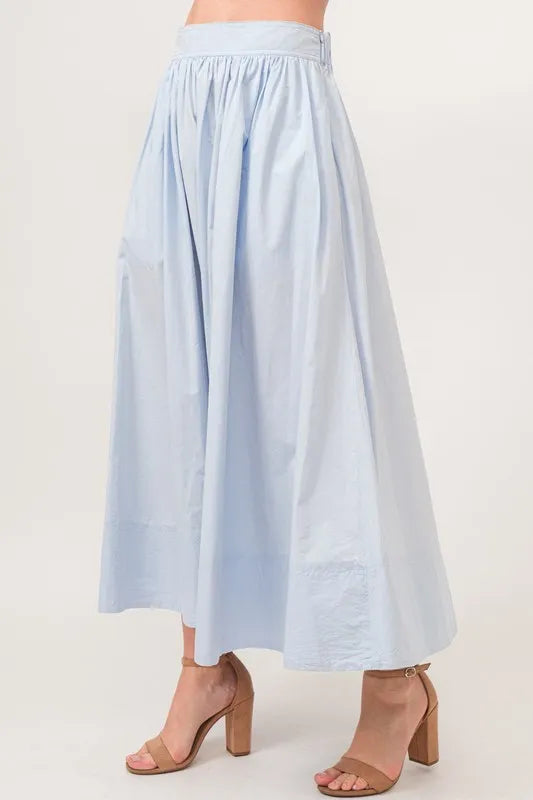 And The Why A-line Flowing Elastic Back Midi Skirt - Premium Bottoms from Trendsi - Just $57.72! Shop now at Handbags Specialist Headquarter