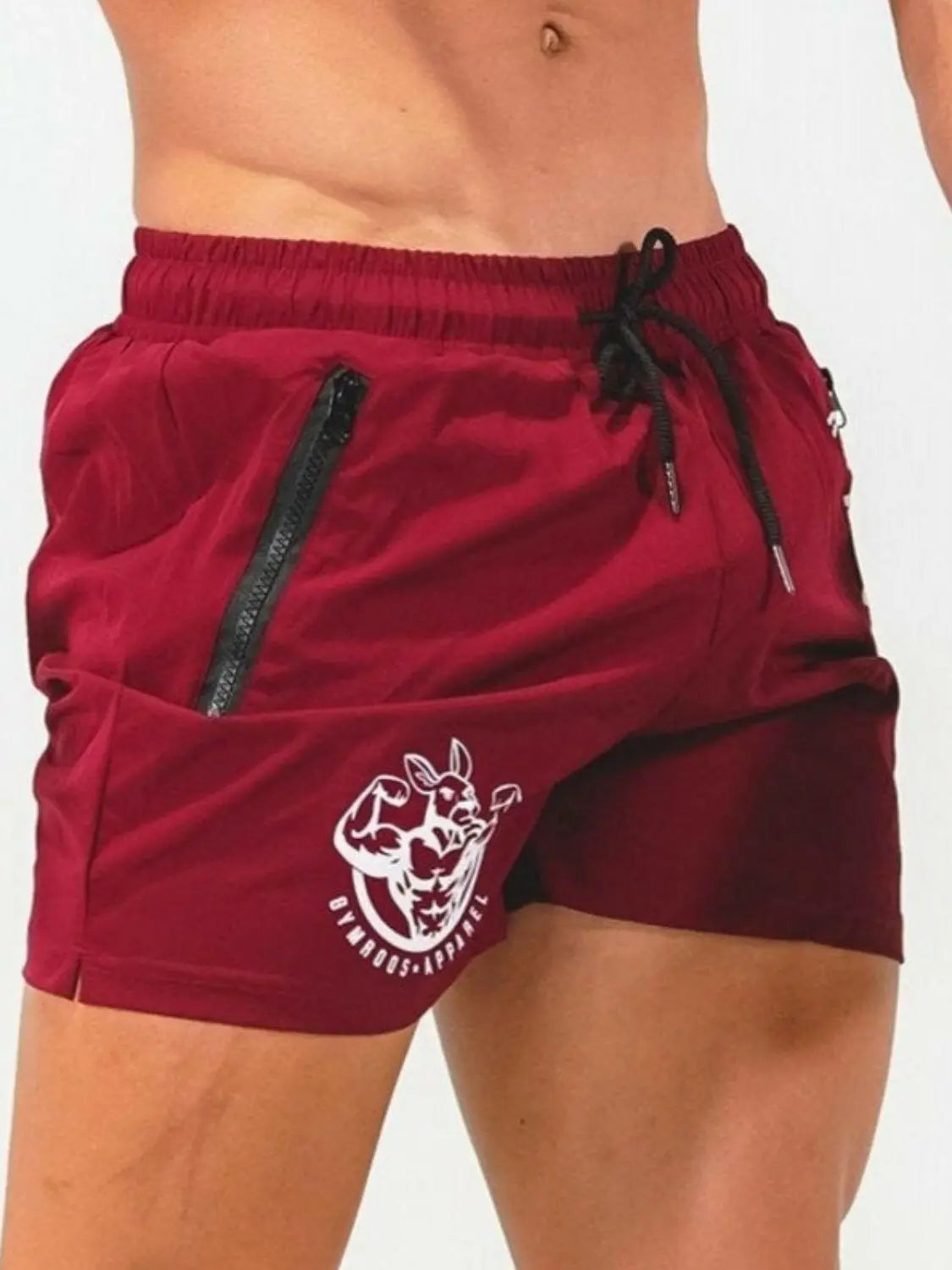 Men's Plus Size Drawstring Waist Shorts.