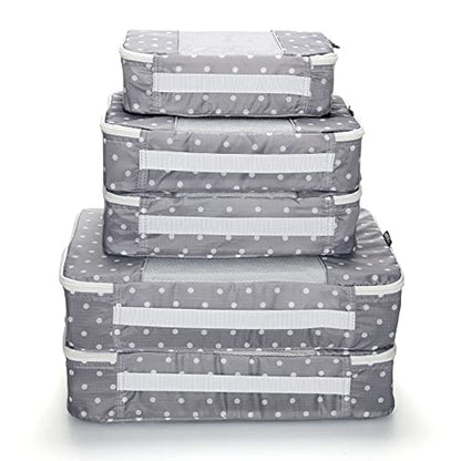 TravelWise Weekender Packing Cube Set - Silver 5-Piece