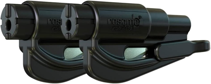 resqme Pack of 2, The Original Emergency Keychain Car Escape Tool, 2-in-1 Seatbelt Cutter and Window Breaker, Made in USA, Compact Safety Hammer- Black - Premium AUTO from Visit the RESQME Store - Just $23.99! Shop now at Handbags Specialist Headquarter