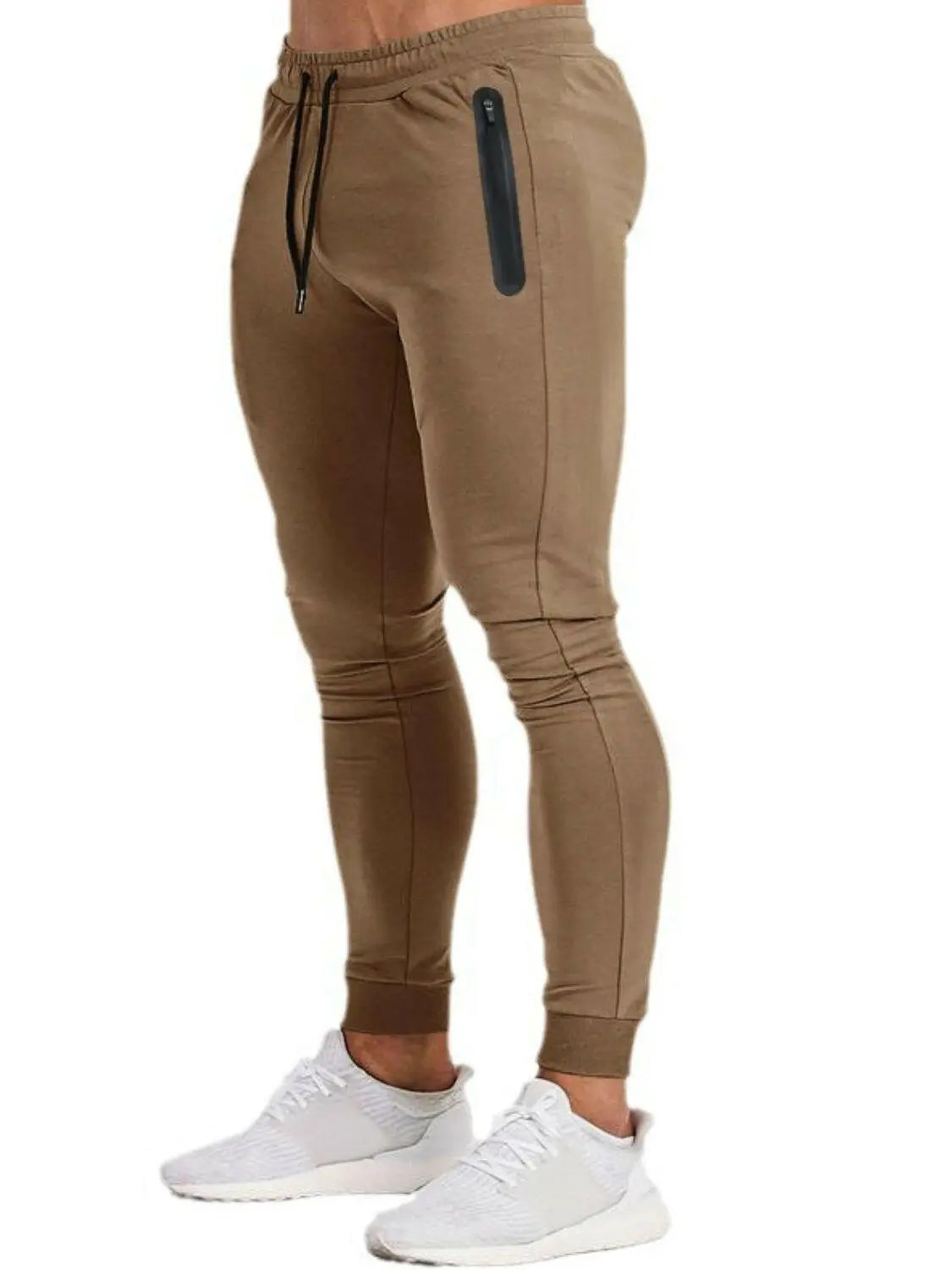 Men's Full Size Drawstring Pants with Pockets Plus Size.