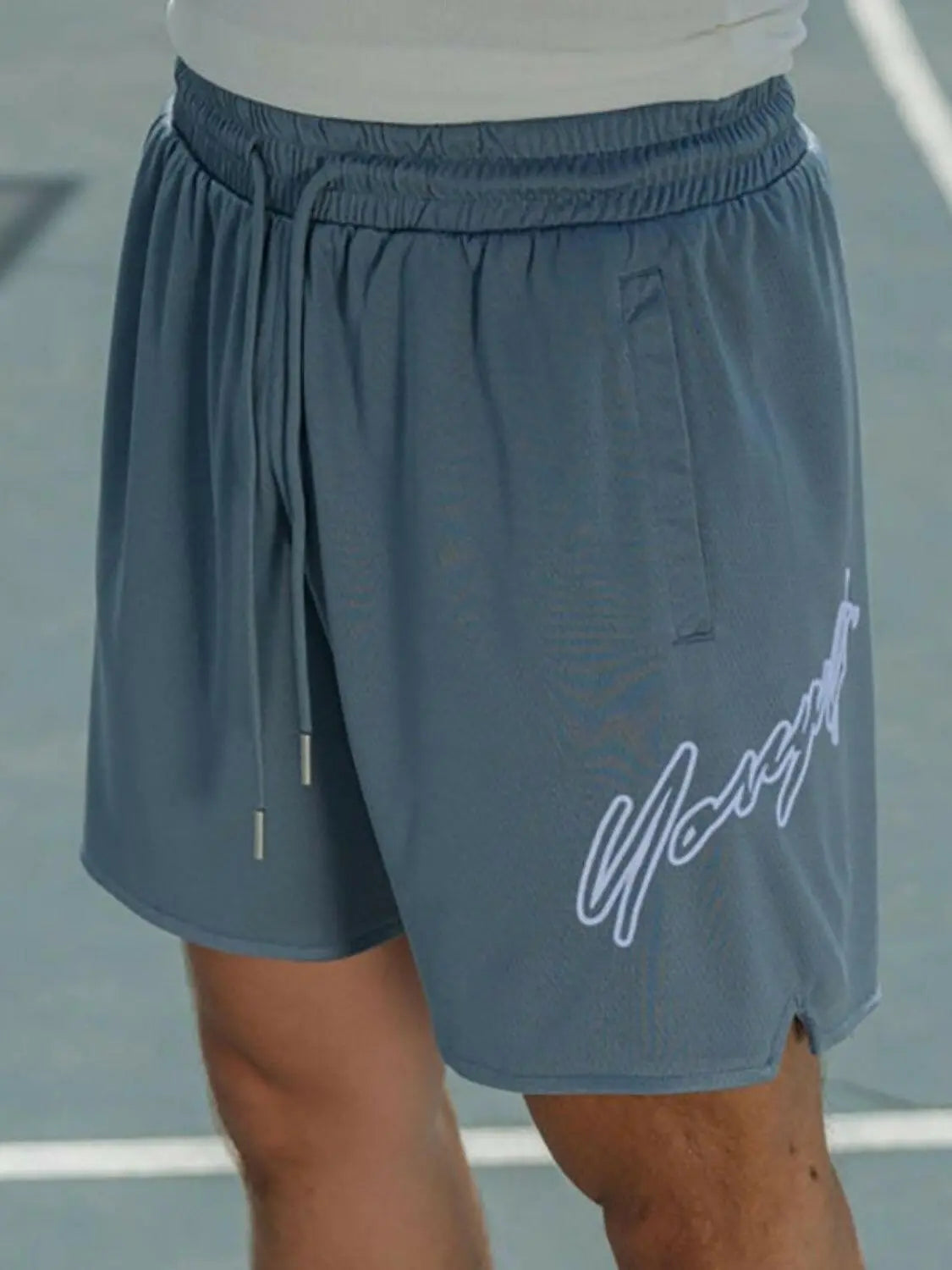 Men's Plus Size Drawstring Shorts.